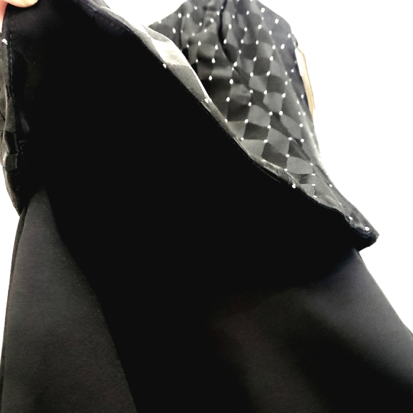 Nwt Vintage Jessica McClintock Black Matte Satin Gown Rhinestone Trim B… - Picture 8 of 17